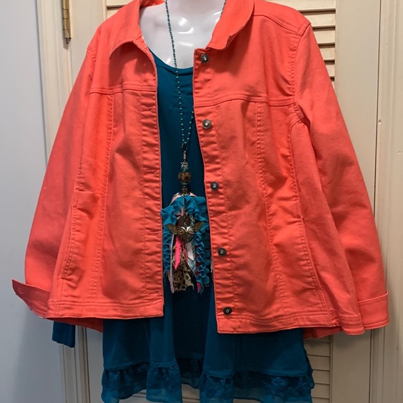 Denim and Company jean jacket size large - Picture 1 of 8